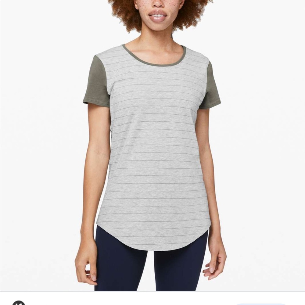 Lululemon love crew lll short serve stripe
